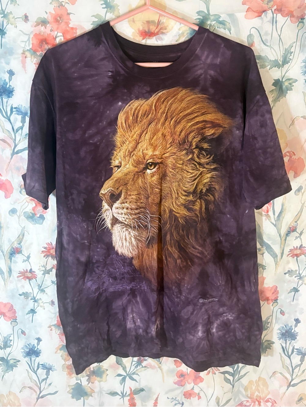 The Mountain Purple Tie-Dye Lion T-Shirt